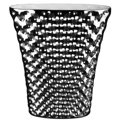 ROSENTHAL VIBRATIONS PLATINUM FINE PORCELAIN OVAL CYLINDER VASE 13''x 1'' NEW NIB