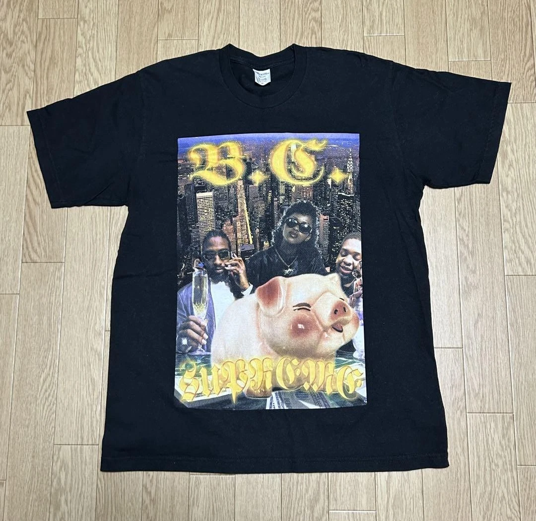 T shirt homme Supreme M Bernadette Corporation argent emblématique streetwear rare limité