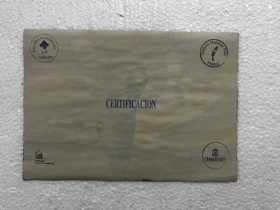 Salvador Dalí - Increíble papel al óleo - Firmado - Estampado - A1 Foto 2 de 2