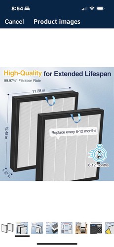 3 In 1 Vital 100s Air Purifier Activated Carbon Filter - Picture 4 of 5