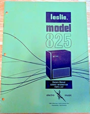 Leslie Model 825 Owner / Service Manual