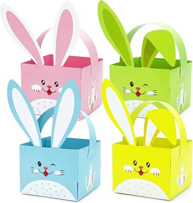 12 Stück Frohe Ostern Leckerli Boxen Geschenkboxen Hase Eier Korb Eiersuche Party