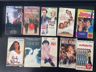 90s Rom Com VHS Tape Bundle Of 10 Blockbuster Romantic Comedies Ghost Roxy Ruby