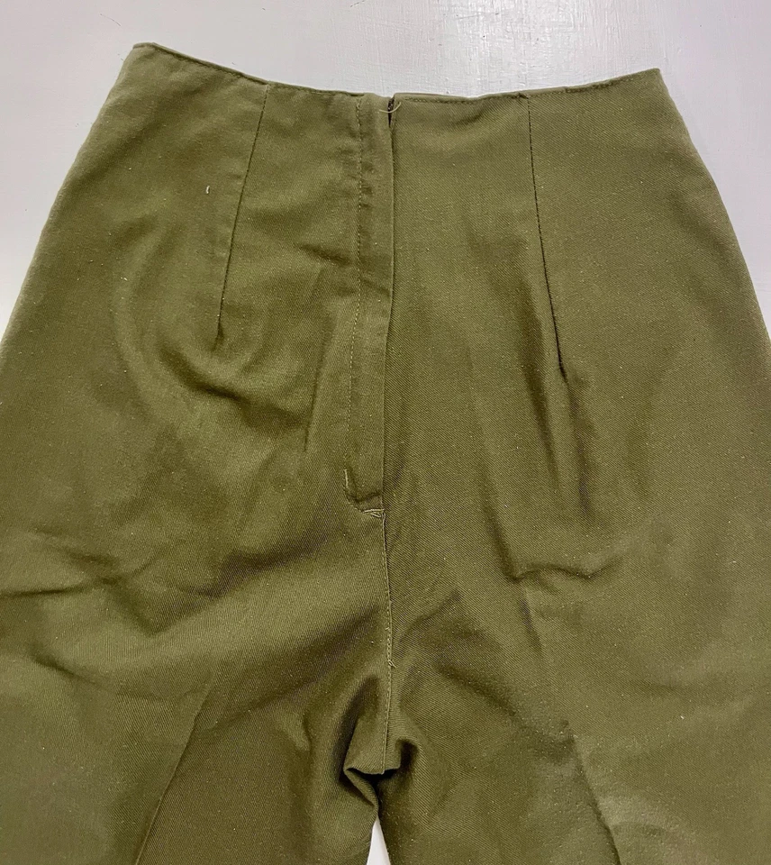 DEB military green high waisted Button Front pants vintage Sz 7/8 - Изображение 3 из 4