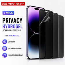 Anti-Spy Privacy Hydrogel Screen Protector For iPhone 17 Pro Max / Pro / Air / 1