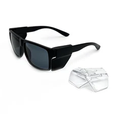 Safety Glasses with Removable Side Shield,UV400 Protection Goggles, Rectangle...