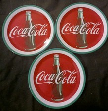 SET OF 3 GIBSON 9" MELACORE COCA-COLA PLATES ( FREE SHIPPING  )
