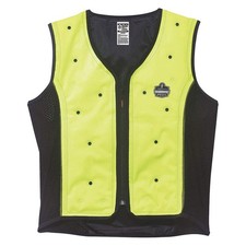 CHILL-ITS BY ERGODYNE 6685 Dry Cooling Vest,Lime,72 hr.,XL 40LR12