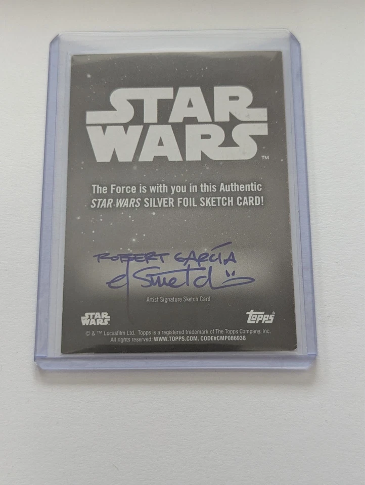 2025 Topps Star Wars Chrome Silver Foil Stormtrooper Sketch Card - Image 2 of 2