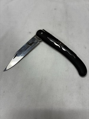 Kudu Lite Folding Pocket Knife Black Handle Stainless Blade Lockback Design