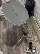 Oasis folding portable satellite dish rv directv tripod w/ tripod