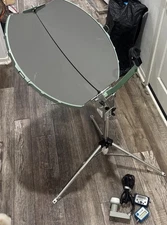 Oasis folding portable satellite dish rv directv tripod w/ tripod