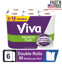 Viva Signature Cloth Paper Towels, 6 Double Rolls, 86 Sheets per Roll