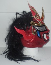 JUSHIN THUNDER LIGER SIGNED AUTO'D SEMI PRO MASK BAS COA LUCHA LIBRE NJPW CHAMP