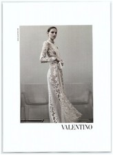 2013 Valentino Print Ad, Antique Sheer Lace Wedding Dress Clutch Purse Luxury