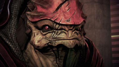 Anime Urdnot Wrex Mass Effect  Gaming Mat Desk 3527