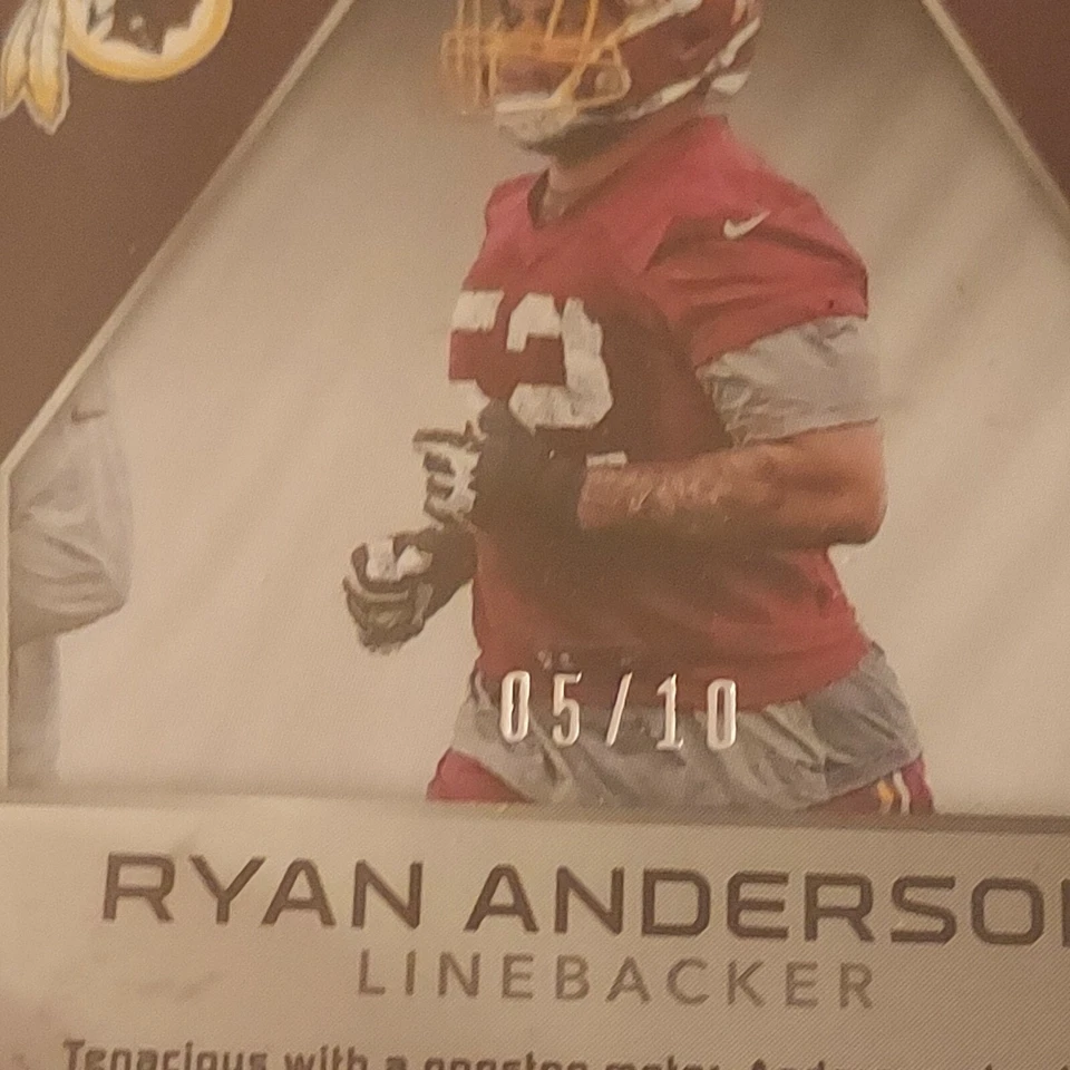 RYAN ANDERSON 2017 PANINI SPECTRA NEON PINK DIE CUT ROOKIE PRIZM RC #05/10 - Image 3 of 3