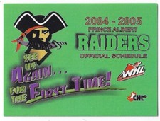 2004-05 Prince Albert Raiders WHL Hockey Schedule !!! Ticket Infos