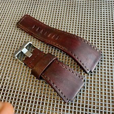 24mm Mahogany Bell  Ross Leather Watch Strap BR01 BR03 Open Box StItch