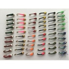 60 Weighted Buzzers (goldheads) - Specific Patterns,Trout Flies