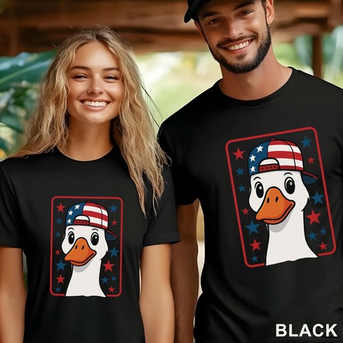 Fourth of July Tee, Patriotic Shirt, July Fourth Goose Shirt, 203224 - Picture 6 of 22