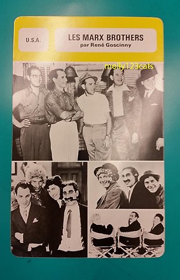 American Comedy stars Marx Brothers Chico Harpo Groucho Zeppo French Trade Card