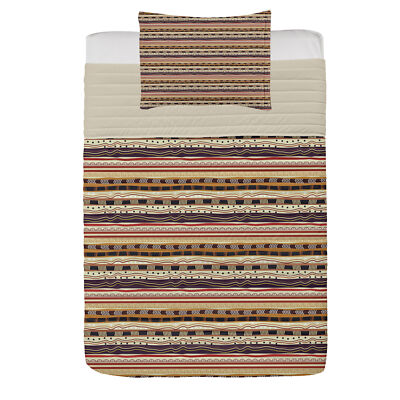 Ethnisch Mikrofaser Tagesdecken Set Afrika Horizontale Streif