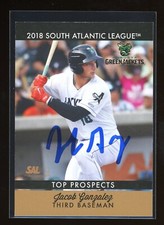 2018 Augusta Green Jackets JACOB GONZALEZ Signed Card autograph AUTO GIANTS