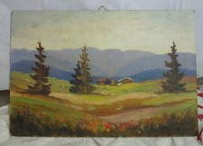 Ölbild Landschaft Berge Berglandschaft