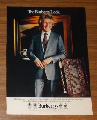 Seltene Werbung vintage BURBERRYS of London Anzüge 1979