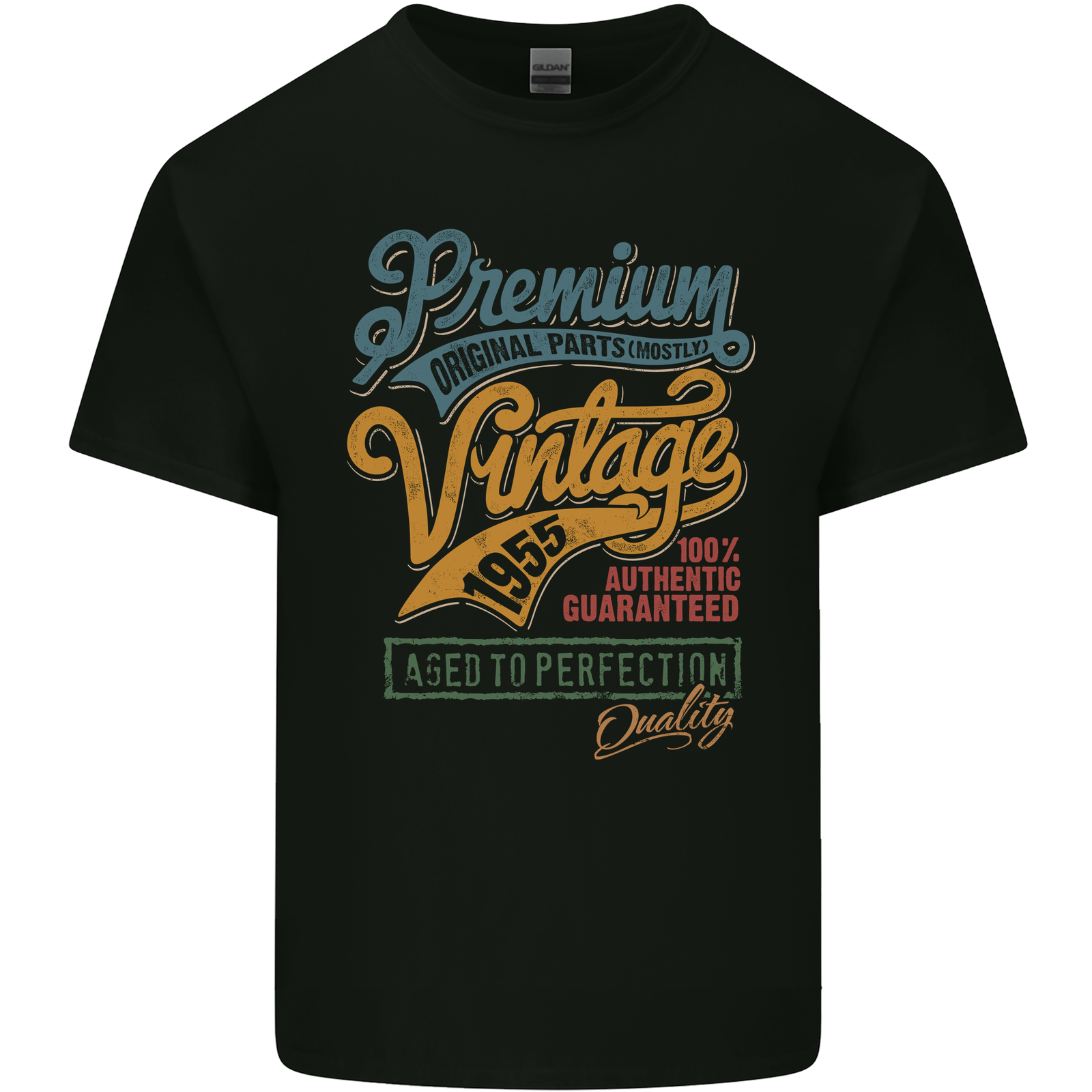 Vintage 1955 70th Birthday Cotton T-Shirt for Men Aged to Perfection