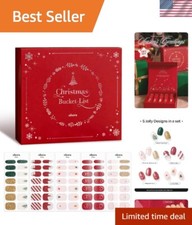 Vegan Christmas Nail Art Strips - Salon-Quali...