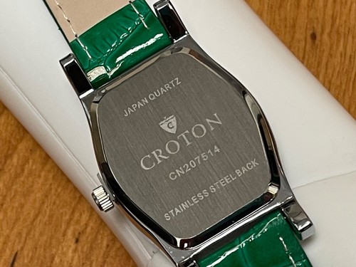 $300 Croton ladies Pietra CN207514 Green Lapis Lazuli Leather Watch Mother Pearl - Picture 13 of 16