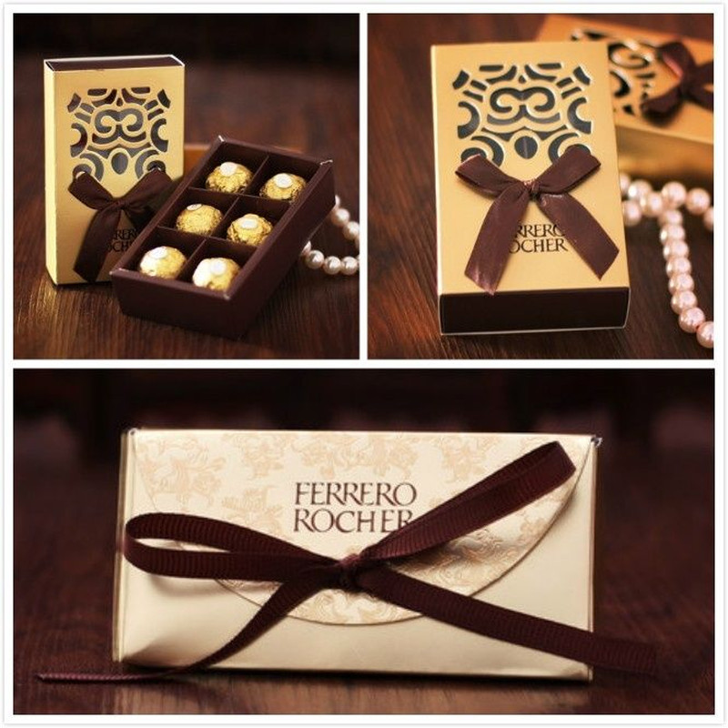 100 piezas FERRERO ROCHER Cajas de Caramelos Boda Favor Novia Ducha Fiesta Caja de Chocolate