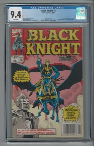Black Knight #1 CGC 9.4 NM Marvel Comics 6/90 Captain America Hawkeye Original 