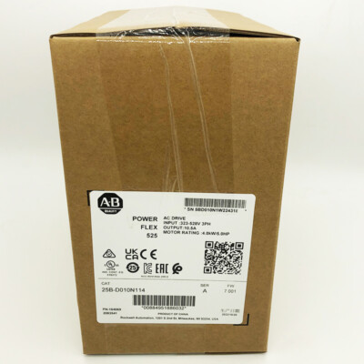 25B-D010N114 PowerFlex 525 4kW (5Hp) AC Drive 25BD010N114 New Original AB Sealed