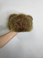 Vintage Russian Fur Hat Ushanka Real Fur Brown Winter Cold Weather Cap