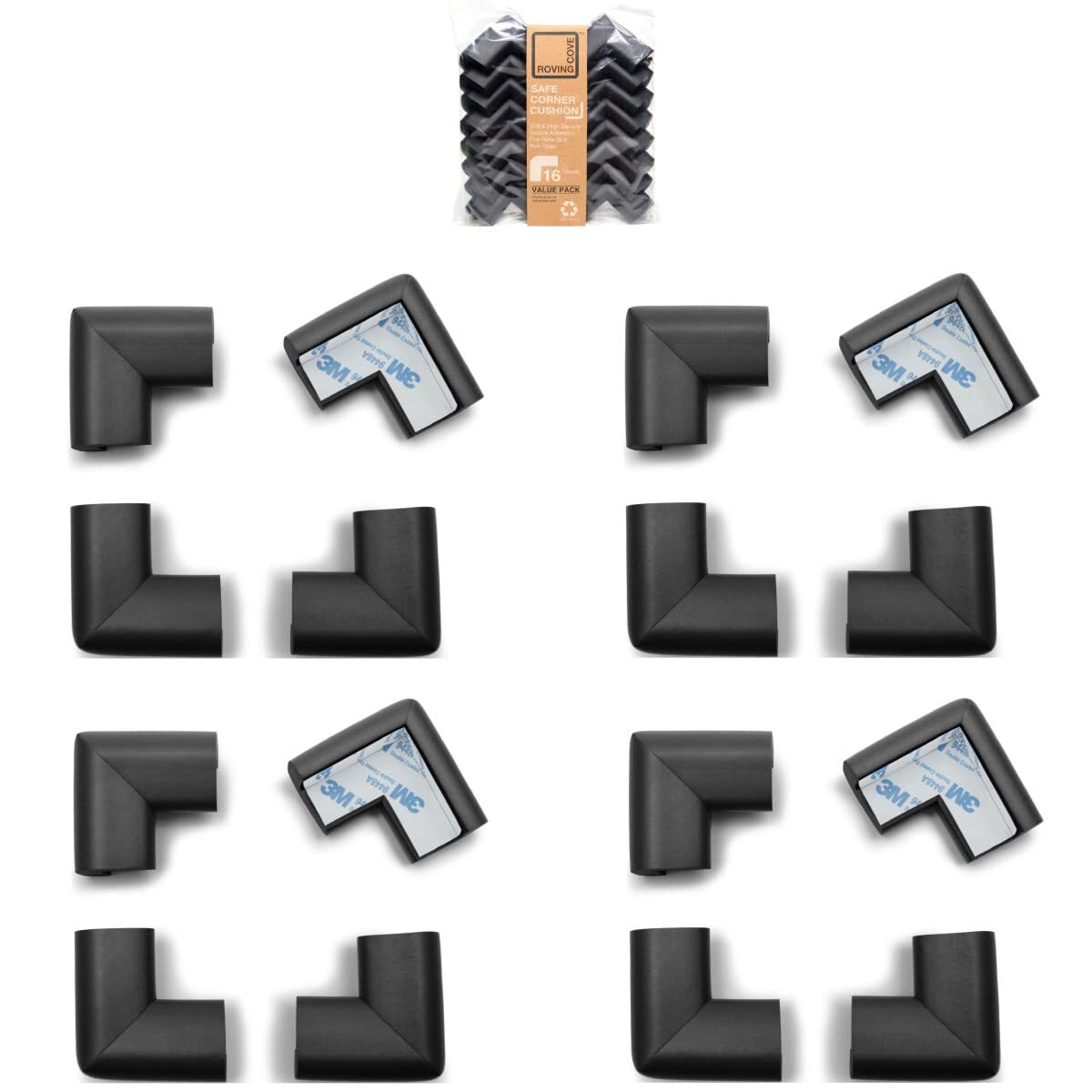 Corner Protector for Baby (16 Large Corners), Hefty-Fit Heavy-Duty Soft Rubbe...