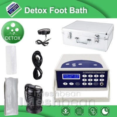 Detox Foot Bath Spa Machine Kit Cleanse FIR Belt Cell Ion Ionic Aqua w/Case