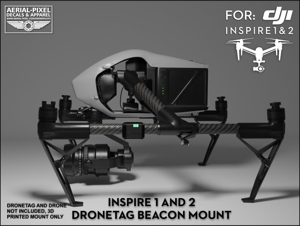 DJI Inspire 1 and 2 DroneTag Beacon Mount for Remote ID RID