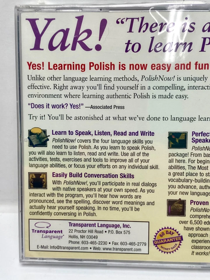 Learn Polish Now! New Sealed Master Program CD-ROM For Windows Macintosh NOS - Image 4 of 4
