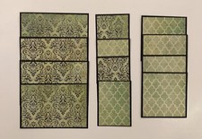  2573 GREEN BLACK ANY OCCASION FORMAL SCRAPBOOK PAGE MAT SET EPHEMERA - TONYA