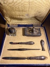 Antico Set da Scrittoio in Argento 800 – Calderoni Milano