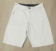 Tommy Hilfiger Khaki Chinos Shorts Youth Boys Size 12 Ivory Pockets 100 Cotton