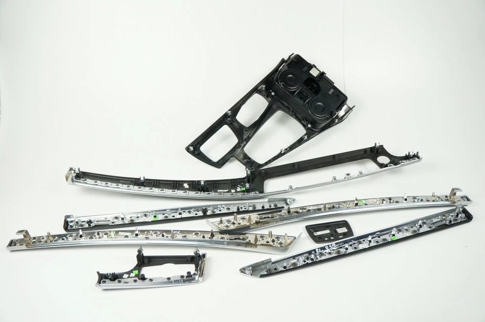 BMW 535I 528I 550I F10 2011-2013 tablero puerta consola madera oscura estilo molduras juego de 8 Foto 3 de 4