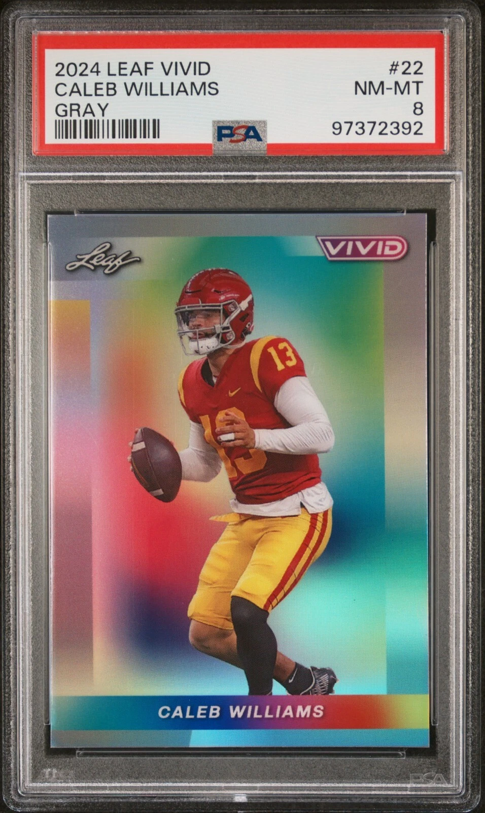 Caleb Williams Leaf Vivid #22 Gray