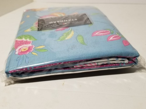 Tommy Hilfiger Emma Standard Sham Floral Blue / Pink New - Picture 4 of 9