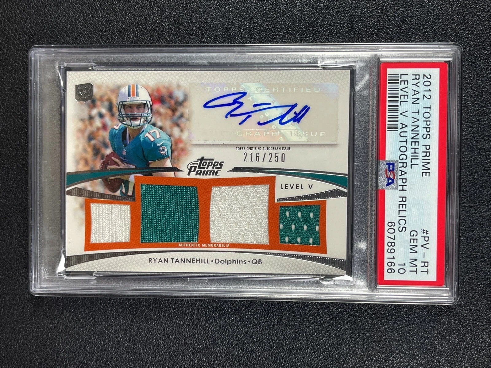 Ryan Tannehill Topps Prime Level V Autograph Relics #PVRT Base