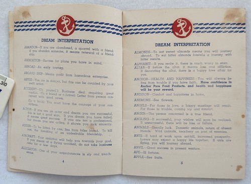 Anchor Book of Dreams, Dream Interpretation, prob 1947 - Picture 3 of 11