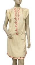 Ulla Johnson Embroidered Silk Mini Dress Vintage Light Yellow S NEW 176794